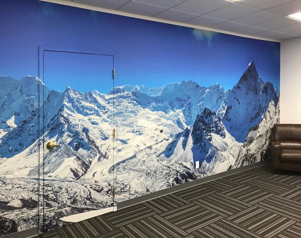 Brand Ink Interior Wall Wrap Snowy Mountains