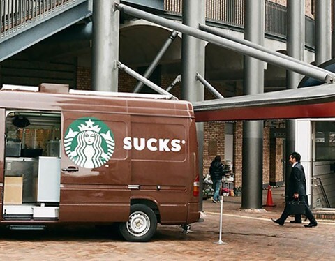 Starbucks Vehicle Wrap Fail