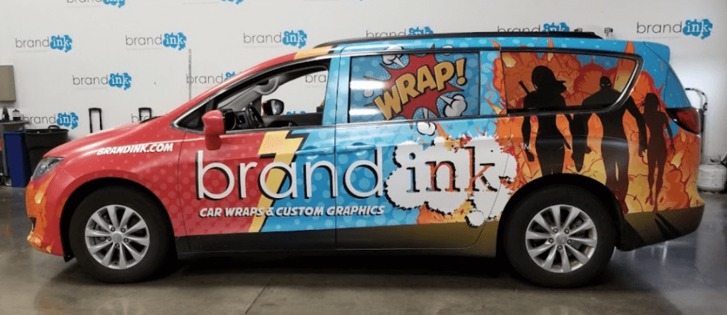 Brand Ink Comic Car Wrap